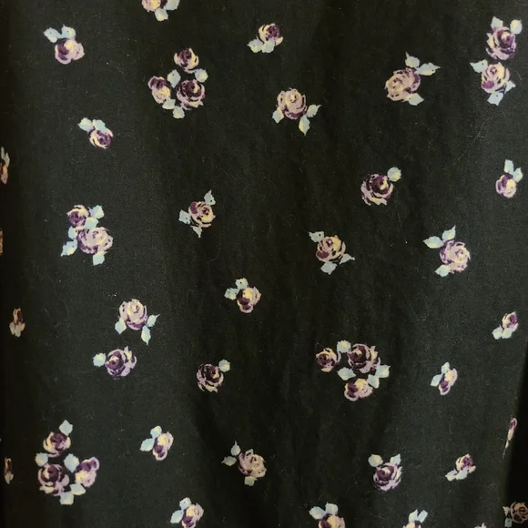 SOLD - Who What Wear Tiered Spaghetti Strap Floral Black Midi Dress with Pockets - Picture 6 of 11